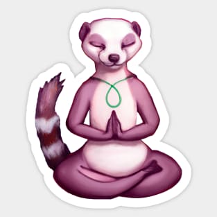 Mindful Ferret Sticker